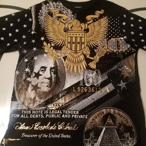 Black and gold shirt and pants